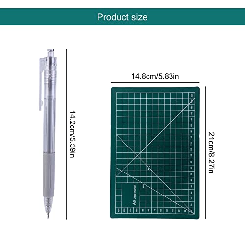 Cartoon Pattern Student Utility Knife Pen: 12 Pcs Carving Craft Knife+12 Pcs Replacement Core With Cutting Mat, Carving Pen Knife Retractable Precision Paper Cutting Carving Tools #TOP1