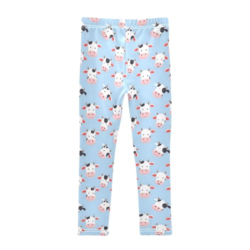 Cows Head Girls Leggings Kids Yoga Pants Athletic Tights Pants 4-10 Years2