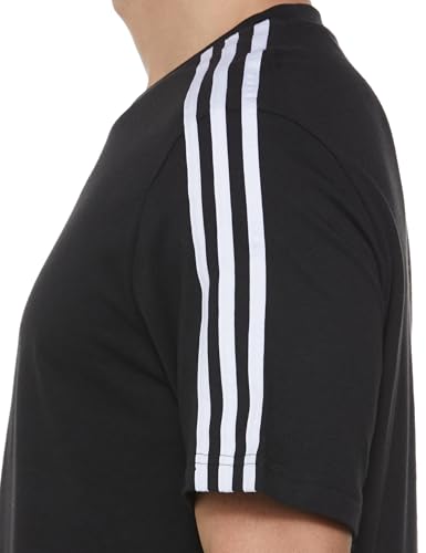 Image of adidas Men Cotton Striped Regular Fit T-Shirt