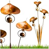 Happy Gardens Calla Lily Garden Stake with Bells | Bronze Outdoor Lillies Flower...