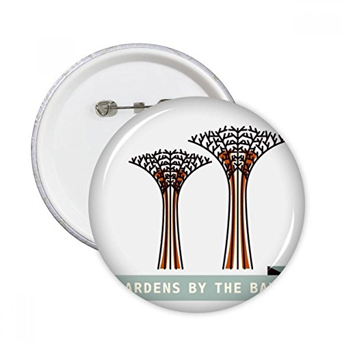 Pins Singapour Jardins cadeaux originaux et broches ronds taille S