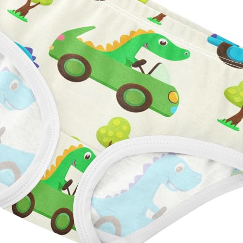 Cotton Girls Underwear Toddlers Cute Cartoon Dinosaurs Cars Green Cute Panties Girl Animals Undies Kids Briefs 2t4