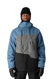 686 Men's Geo Insulated Jacket - Breathable Thermal Clothing with Asymmetrical Look - Water & Weather Resistant - Stellar Blue Colorblock, Medium
