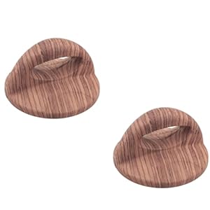 ZCZQC Holzmaserung Topfdeckelknauf Braun 2er Set
