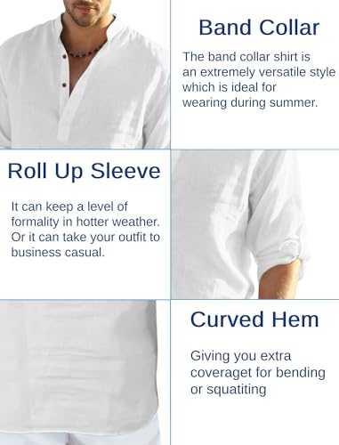 Image of Men's Kurta || Chinese Collar Long Sleeves || Straight Hip Length Kurtas || Short Kurta for Men || for Festival || Function || Occasion Wear Fancy Kurta for || Best Gifts for Men