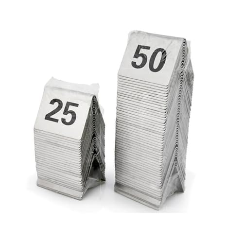Números de mesa para bodas y fiestas en restaurantes, acero inoxidable del 1 al 10