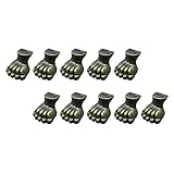 OSOLADY Patas Decorativas de Metal 28Mm 10 Piezas para Muebles y Cajas de Madera Protección de Esquinas Diseño Retro para Joyeros y Almacenaje