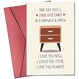 Pawzity Valentines Gifts for Him, Boyfriend, Bf, Husband, Men - Funny Valentines Card for Him - Anniversary, Birthday Gifts for Him - Single 5.3''x 8'' Romantic Love Folded Card with Red Envelope