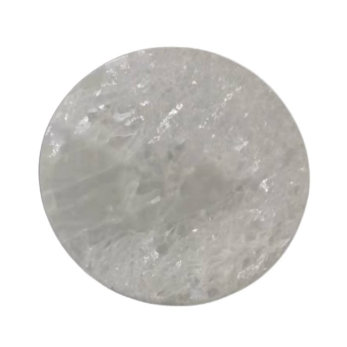 Placa redonda de selenita de 15 cm: el regalo ideal de cristal natural