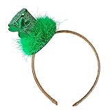 Widmann 01974 - Haarreif Minizylinder St. Patrick´s Day, mit Federn, Hut, Kopfschmuck, Accessoire, Mottoparty, Karneval