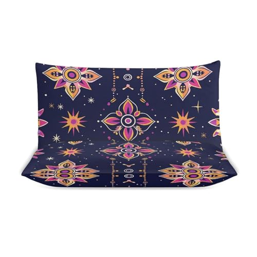 Parure de lit réversible jaune et pêche en microfibre douce avec 2 taies - 4