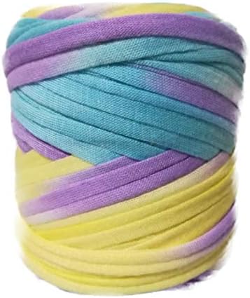 Amazon ｔシャツヤーンマニア Tシャツヤーン T Shirt Yarn ファブリックヤーン パステルカラー 手芸 ハンドメイド 糸 約45m イエロー ブルー パープル 毛糸 通販