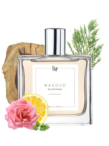 Image of EM5 Masoud Unisex Perfume | Eau De Parfum Spray for Men & Women | Rose Oud Warm Spicy Fragrance | Luxury Gift for Him /Her