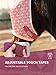 Tackmore Printed Mesh Horse Fly Mask with Fleece Padding – Breathable Anti-Rub Design, UV Protection, Adjustable Fit for Turnout & Pasture-Pink Print L