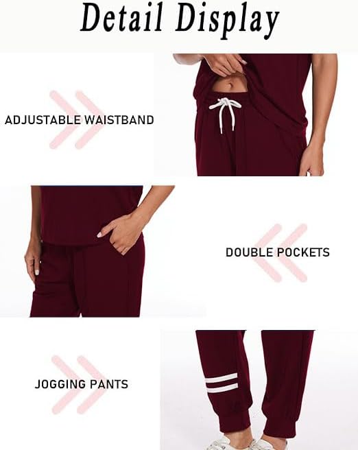 Bealin Workout Sets for Women Two Piece Outfits Summer Sweatsuits Jogger Sets Casual Tracksuit - Image 6