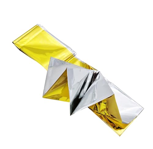 Tiga-Med Rettungsdecke 100 Stück – Thermodecke Gold/Silber 210 × 160 cm – Notfalldecke einzeln verpackt – Großpack für Klinik, Rettungsdienst & Veranstaltungen