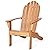 Tangkula Adirondack Chair, Acacia Wood Adirondack Lounger Chair, Outdoor Armchairs with Slatted Seating, Weather Resistant, for Patio Deck Lawn Backyard, Garden Adirondack Furniture (1, Natural)