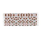 QAZWZML Bufanda de borla estampada con magdalenas y magdalenas, chal para mujer, cálido y se puede combinar con abrigos, abrigos y trajes.