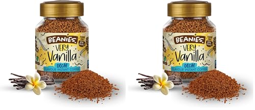 Image of Beanies Very Vanilla Flavoured Instant Coffee | 50g | Freeze Dried Coffee with Smooth Vanilla (Pack of 2)