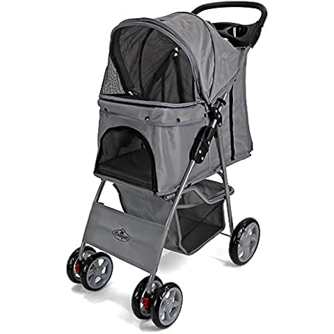 Foldable Easipet Pet Stroller with Weather Protection Cover