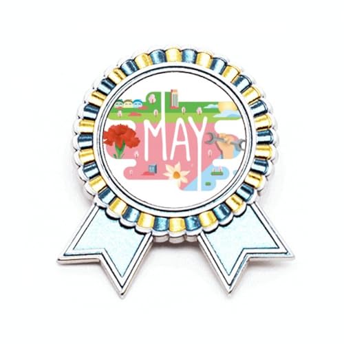 Broche illustration mai métal M pour styliser un vêtement trop simple