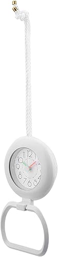 Miniatura 4 de Reloj de mesa colgante de doble uso Reloj de mesa colgante impermeable de moda para decoración del hogar de la cocina del baño (blanco)