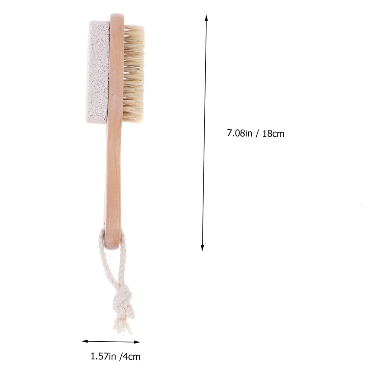 FOMIYES Safe Foot Brush Double Sided Pumice Stone Bristles Foot File Dead Skin Remover Portable Tool