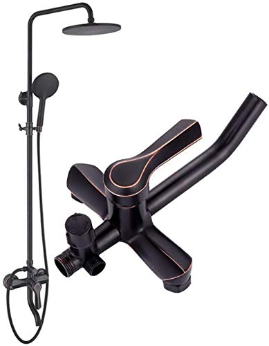 Ensemble de robinet de douche complet avec pommeau de douche fixe et mitigeur moderne - 2
