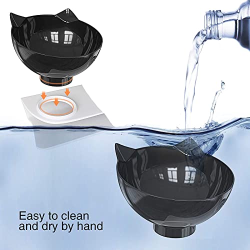 Weploda 2 Pezzi 15° Inclinata Doppio Gatto Ciotola...