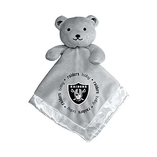 Baby Fanatic - NFL Baby Security Blanket Bear Snuggle Toy for Newborn Boy Girl Unisex Stuffed Animal Officially Licensed Las Vegas Raiders Football