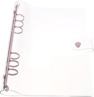 TEHAUX 4Pcs Pvc Conta Livro Pasta Bolsos 6 Anel Fichário Diário Capas Transparentes Protetor De Bloco De Notas Pastas Coloridas Bloco De Notas Fichário Proteger Notas De Liga De Alumínio