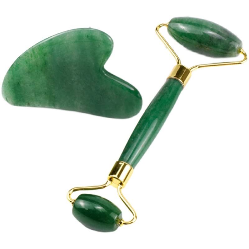 Dongling jade roller scraping set face rolling device beauty lift natural jade scraping board acupoint stick meridians