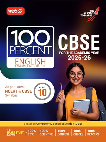 MTG CBSE Class-10 100 Percent English Language & Literature For 2025-26 exam | As Per Latest NCERT & CBSE Syllabus | Chapter-Wise Question Bank, Theory, Diagrams Available All in One Book