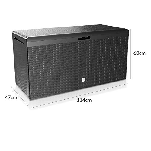 Casaria Auflagenbox Rato Plus wasserdicht Rollen 100 kg Smart Click System Outdoor Gartenbox Aufbewahrungsbox Kissenbox – Bild 5