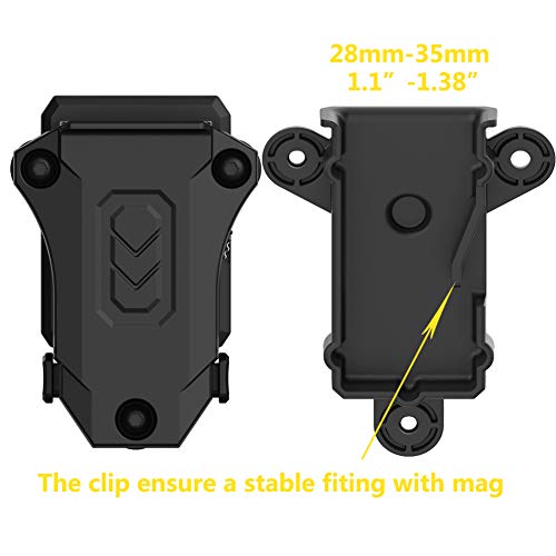 Single Magazine Pouch, Universal 9Mm .40 Mag Holder Double Stack Mag. Holster 1911 Single Stack Magazine Pouch With 1.5''-2.0'' Belt Clip For Glock Sig Sauer S&W Beretta Browning Taurus H&K And More #TOP4