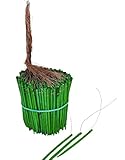 Wired Wood Picks 4' or 6', 400 Picks, Green Wood with Copper Wires (6 Inch 11.5 oz 400 Pcs)