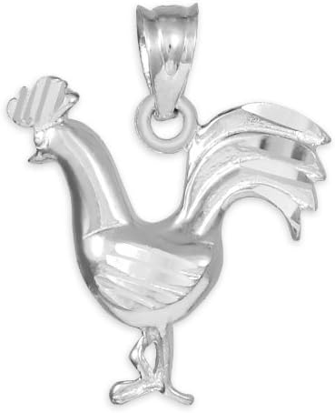 Claddagh Gold 925 Sterling Silver Perfectly Polished Rooster Charm Pendant