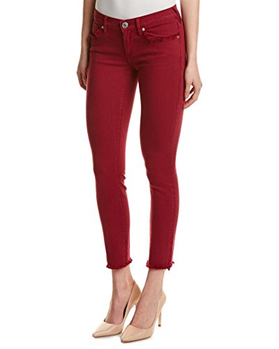 True Religion Women’s Halle Midrise Super Skinny Crop, Merlot, 27