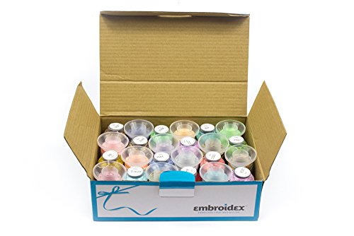 Embroidex 24 carretes de hilo de bordar para máquina multicolor miniatura 4