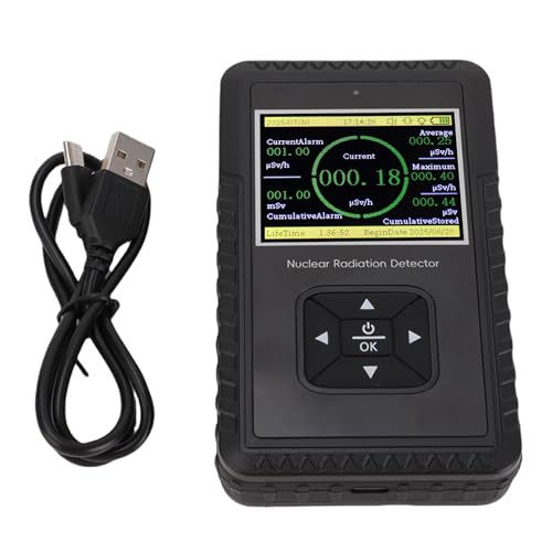 Détecteur de Compteur Geiger nucléaire, Grand écran LCD, Alarme sonore à lumière Rouge, Compteur de Rayons X bêta Gamma Portable pour la de la sécurité