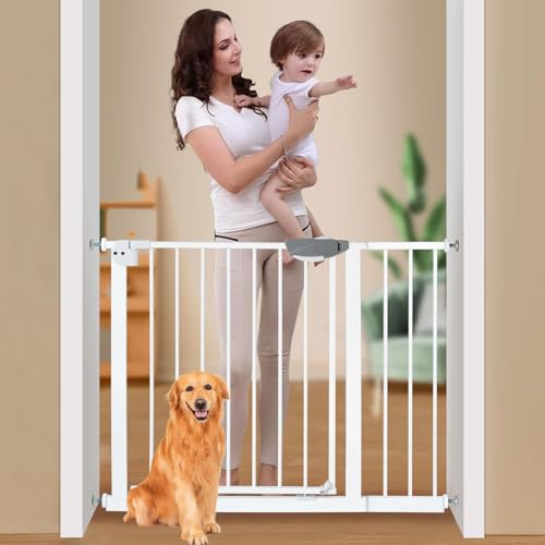 SKY-TOUCH Auto Close Safety Baby Gate Extra Wide Child Gate 75-84cm + 20cm Extension Kit Maximum Suitable For 104cm Baby Gates for Stairs & Doorways Easy Install (Gate + 20cm Extension Kit)