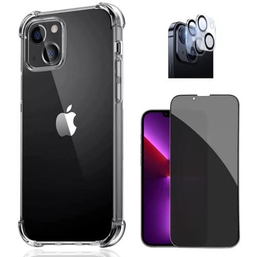 Capinha Compatível Com iPhone 13 (6.1) + Película Privacidade 3d 9d + Película de Câmera - (C7ARMOR)