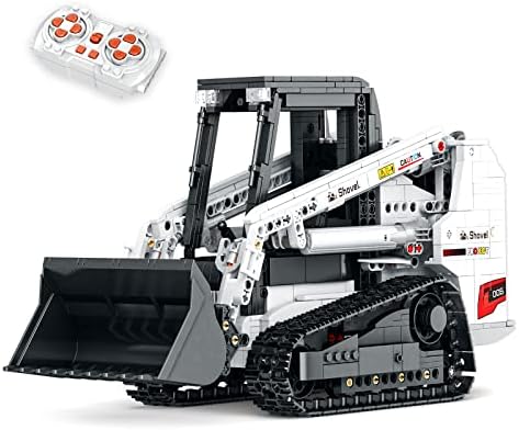 Reobrix Technic 22004 Skid-Steer Loader Building Blocks Set, Remote Control Loader Model Kit, RC Construction Vehicle for Teens 14+ and Adults, Compatible with Lego, 1227 PCS