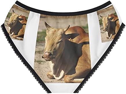 Dwarf Zebu Panties, Dwarf Zebu Underwear, Briefs, Cotton Briefs, Funny Underwear, Panties For Women