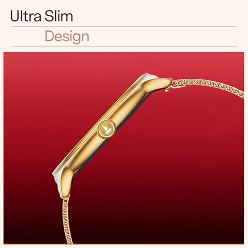 Image of boAt Chrome Iris Fashion Smart Watch for Women - Elegant Ultra-Sleek Dial, Light-Weight Metal Body, 1.32 inch AMOLED Display, 1000 Nits, AOD, Female Wellness Tracking Watch for Woman (Metal Gold)