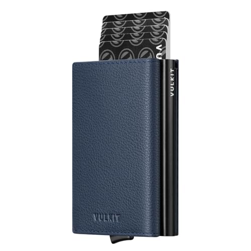 Image of VULKIT Pop up Wallet Minimalist Cash Wallets RFID Blocking Leather Smart Credit Card Holder with Magnetic Closure for Men