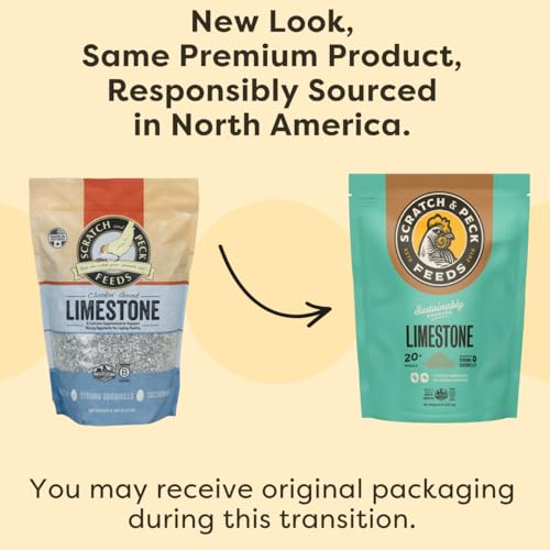 Scratch And Peck Feeds 9320-08 You Are What Your Animals Eat Cluckin' Good Limestone - All-Natural Calcium Supplement For Increase Eggshell Strength Laying Chickens thumb #2