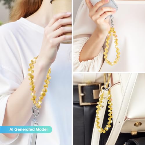 Image of TENOC Beaded Phone Wrist Strap, Marigold