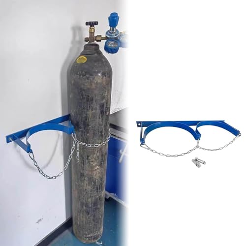Support mural bouteille oxygène azote acétylène propane acier 65cm - 2
