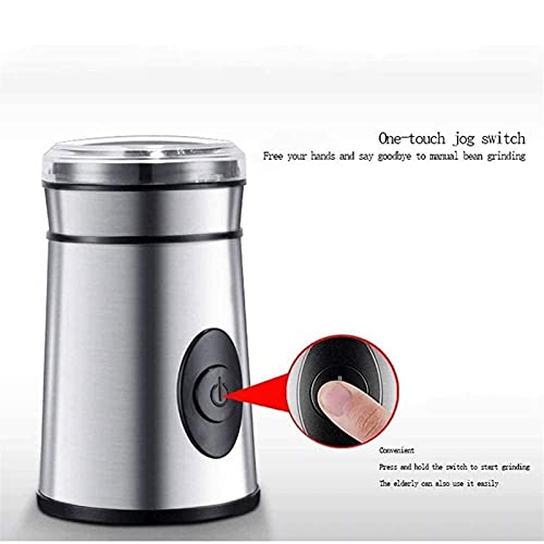 Starfisher Elektrische Kaffeemühle für Bohnen, Gewürze und mehr, Edelstahlklingen, kleine leise Mühle, Getreidemühlen – Bild 6